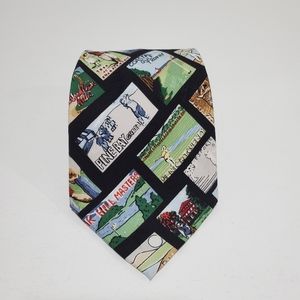 Nicole Miller Golf Pattern Silk Tie
